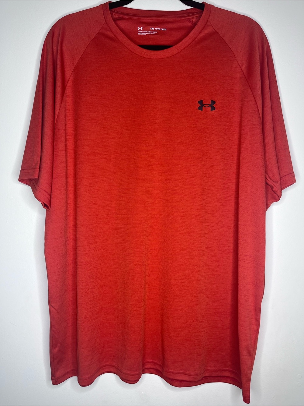 Under Armour Orange Short-Sleeve Training Tee with Black Logo - Picture 1 of 3
